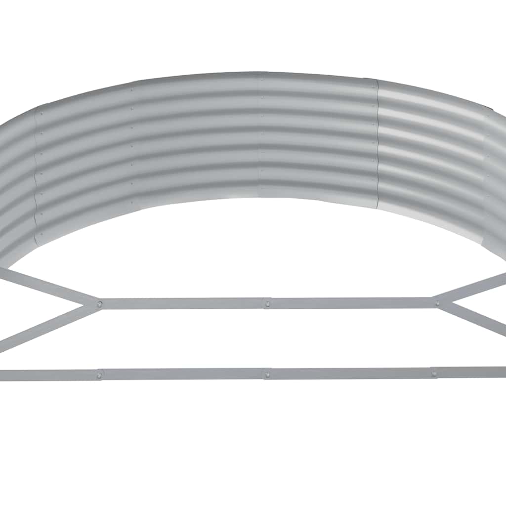 Garden Raised Bed Galvanised Steel 214x140x36 cm Anthracite