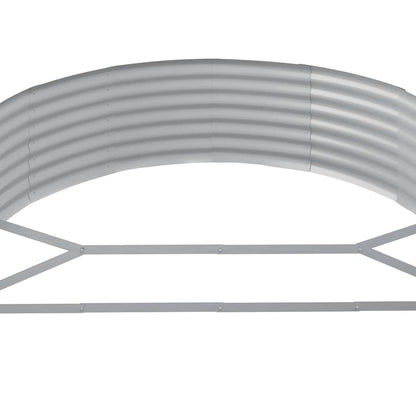 Garden Raised Bed Galvanised Steel 214x140x36 cm Anthracite