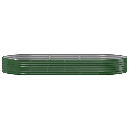 Garden Raised Bed Galvanised Steel 296x140x36 cm Green