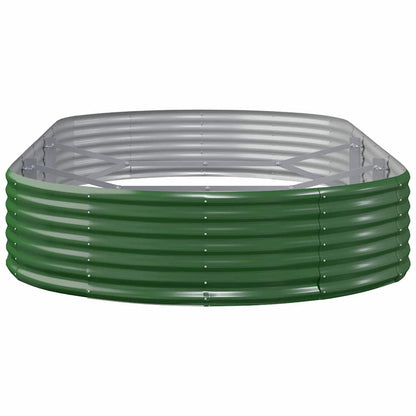 Garden Raised Bed Galvanised Steel 296x140x36 cm Green