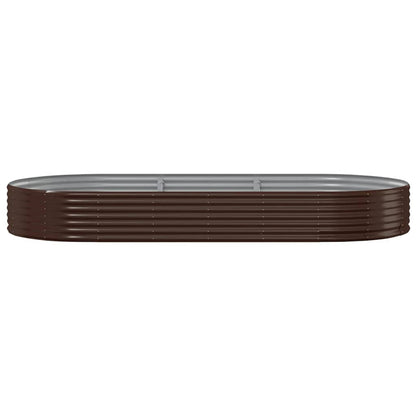 Garden Raised Bed Galvanised Steel 296x140x36 cm Brown
