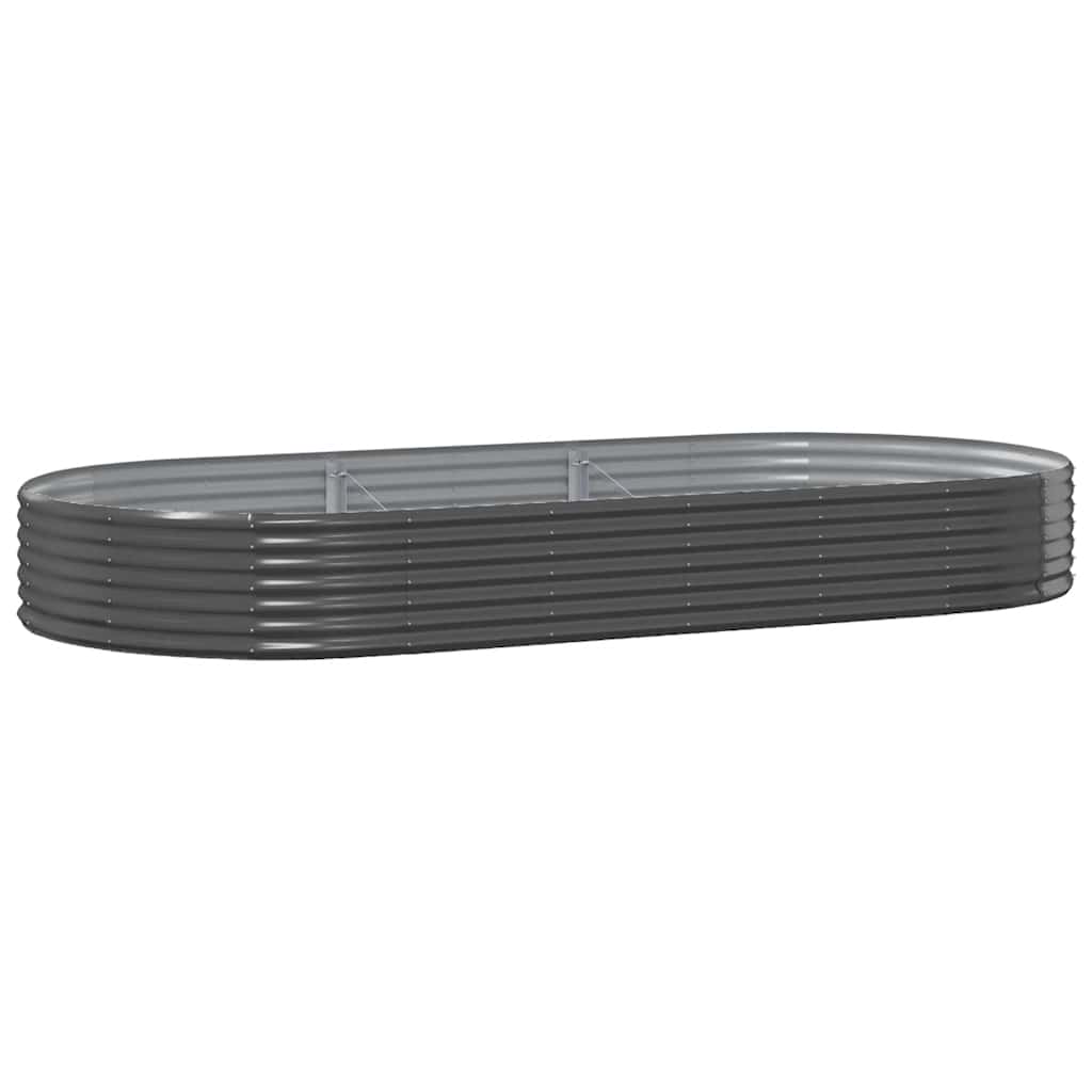 Garden Raised Bed Galvanised Steel 296x140x36 cm Anthracite