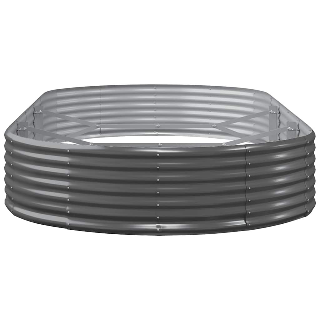 Garden Raised Bed Galvanised Steel 296x140x36 cm Anthracite