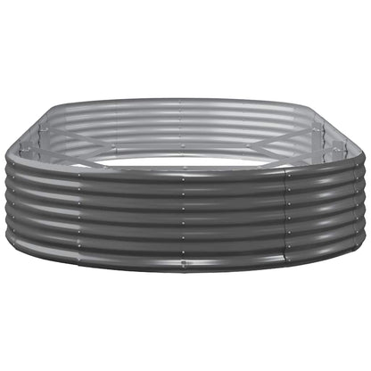 Garden Raised Bed Galvanised Steel 296x140x36 cm Anthracite