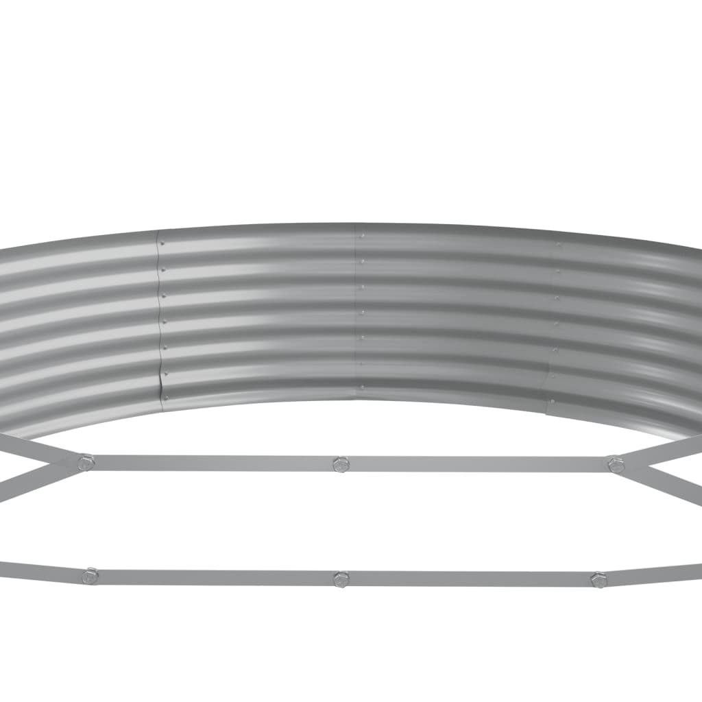 Garden Raised Bed Galvanised Steel 373x140x36 cm Brown