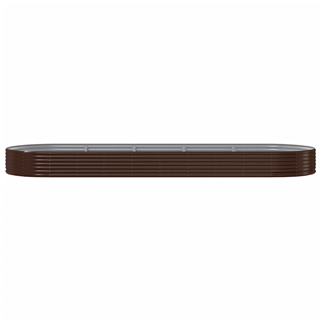 Garden Raised Bed Galvanised Steel 450x140x36 cm Brown
