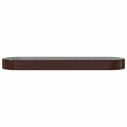 Garden Raised Bed Galvanised Steel 450x140x36 cm Brown