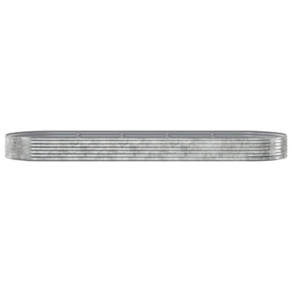 Garden Raised Bed Galvanised Steel 450x140x36 cm Silver
