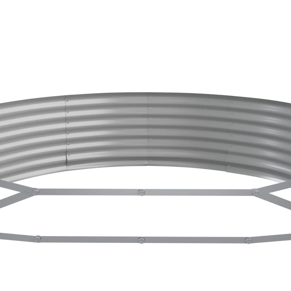 Garden Raised Bed Galvanised Steel 450x140x36 cm Silver