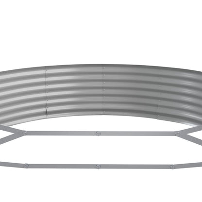 Garden Raised Bed Galvanised Steel 450x140x36 cm Silver