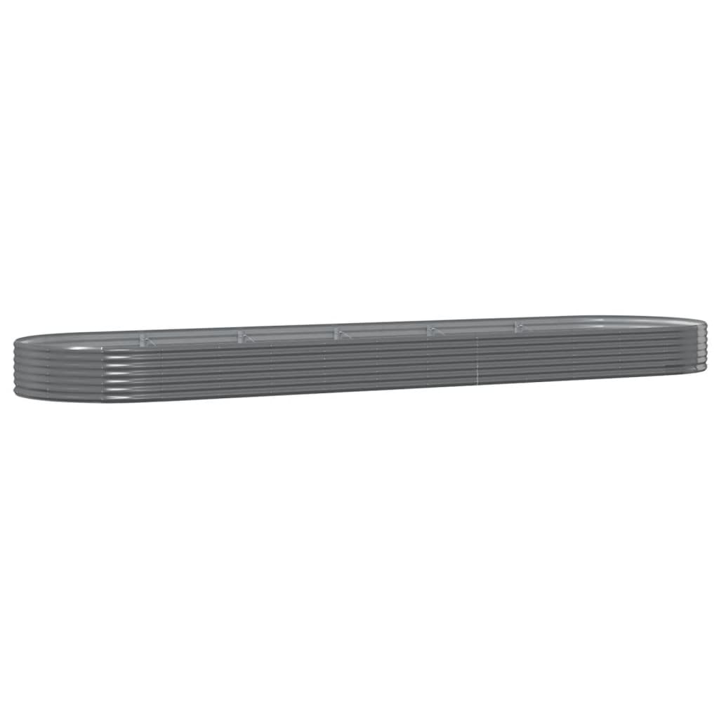 Garden Raised Bed | Grey | Powder-coated steel | Large | Durable