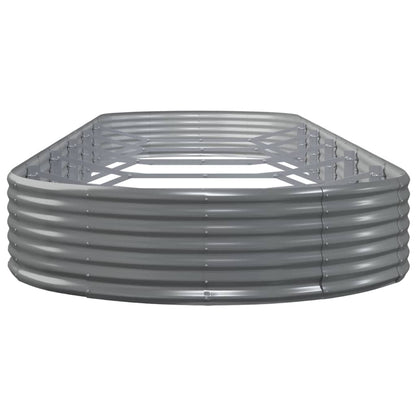 Garden Raised Bed | Grey | Powder-coated steel | Large | Durable