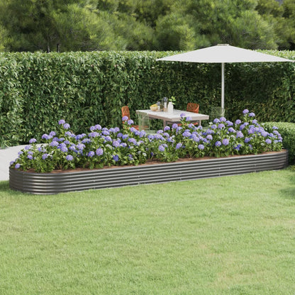 Garden Raised Bed | Grey | Powder-coated steel | Large | Durable