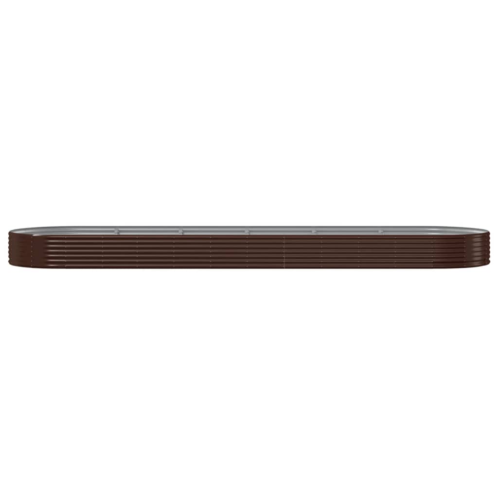 Garden Raised Bed Galvanised Steel 523x140x36 cm Brown