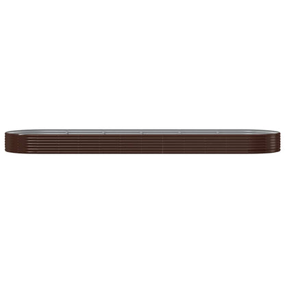 Garden Raised Bed Galvanised Steel 523x140x36 cm Brown