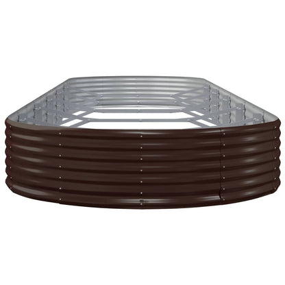 Garden Raised Bed Galvanised Steel 523x140x36 cm Brown