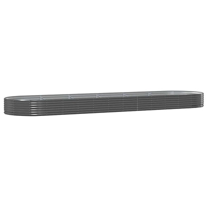 Garden Raised Bed Galvanised Steel 523x140x36 cm Anthracite