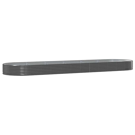 Garden Raised Bed Galvanised Steel 523x140x36 cm Anthracite