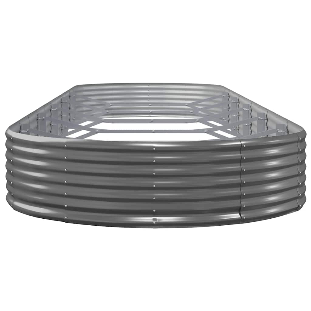 Garden Raised Bed Galvanised Steel 523x140x36 cm Anthracite