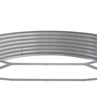 Garden Raised Bed Galvanised Steel 523x140x36 cm Silver