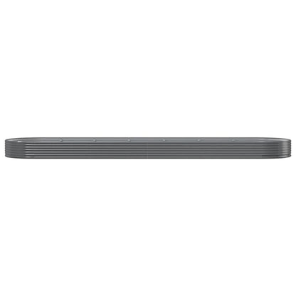 Garden Raised Bed Galvanised Steel 600x140x36 cm Grey