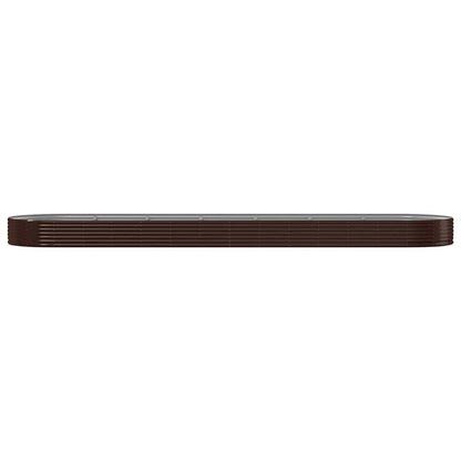 Garden Raised Bed Galvanised Steel 600x140x36 cm Brown