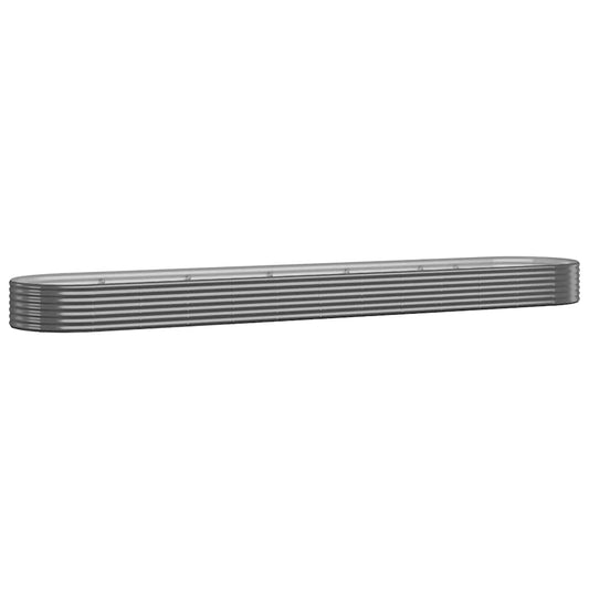Garden Raised Bed Galvanised Steel 600x140x36 cm Anthracite