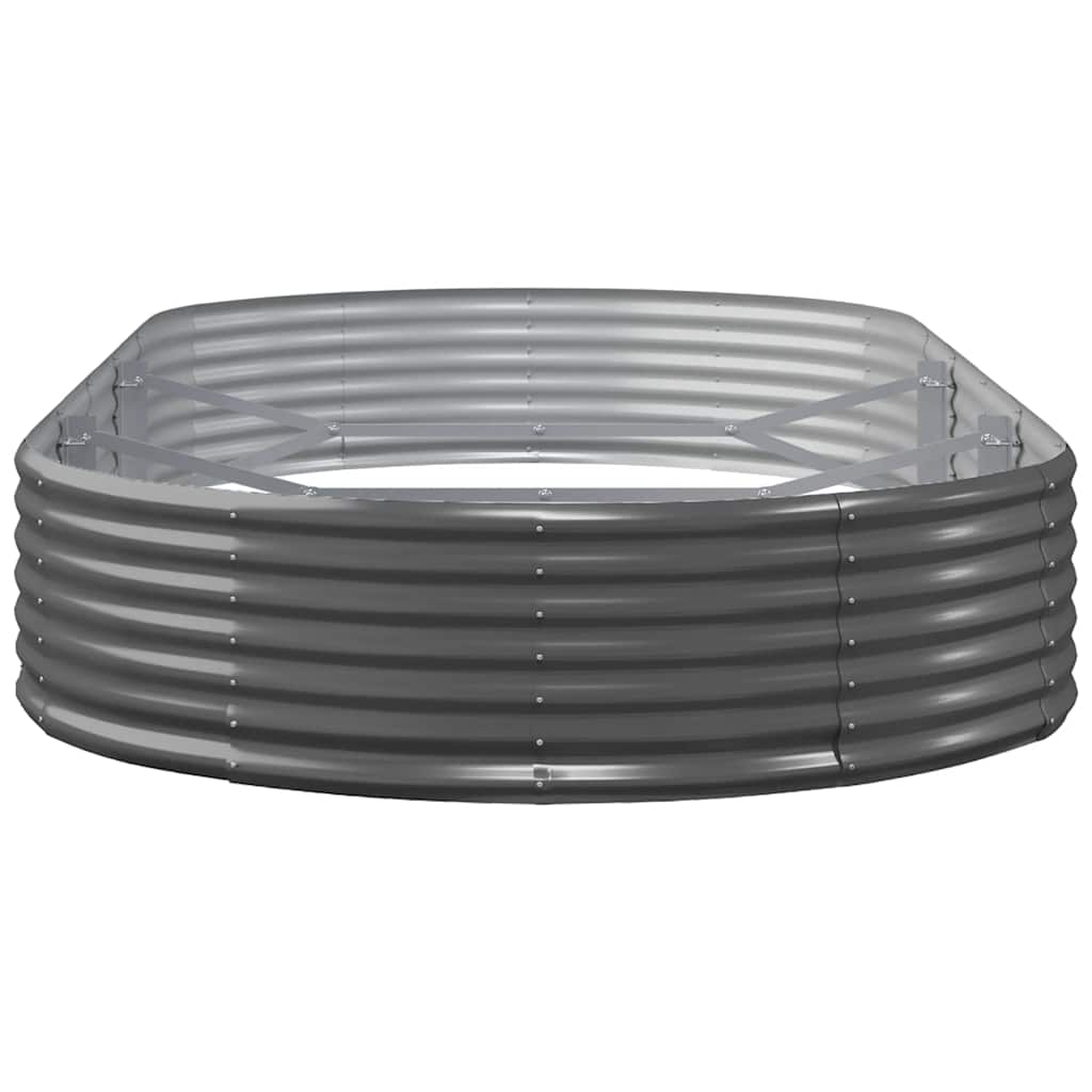 Garden Raised Bed Galvanised Steel 600x140x36 cm Anthracite