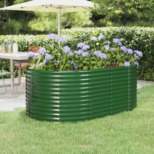 Garden Raised Bed | Green | Powder-coated steel | 175x100x68 cm | Durable