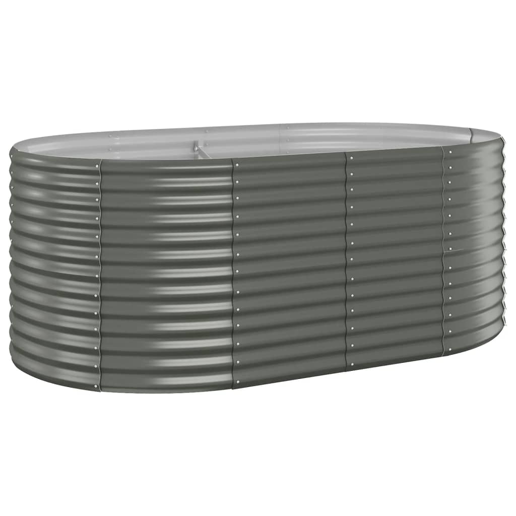 Garden Raised Bed | Grey | Powder-coated steel | Large | Durable