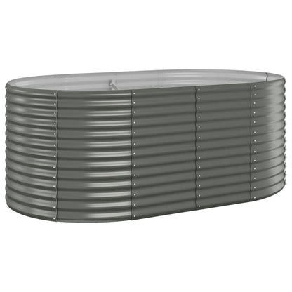 Garden Raised Bed | Grey | Powder-coated steel | Large | Durable
