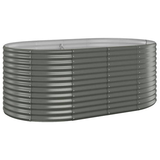 Garden Raised Bed | Grey | Powder-coated steel | Large | Durable