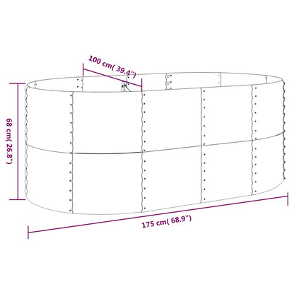 Garden Raised Bed | Anthracite | Powder-coated steel | Large