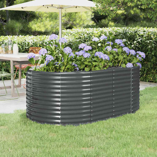 Garden Raised Bed | Anthracite | Powder-coated steel | Large