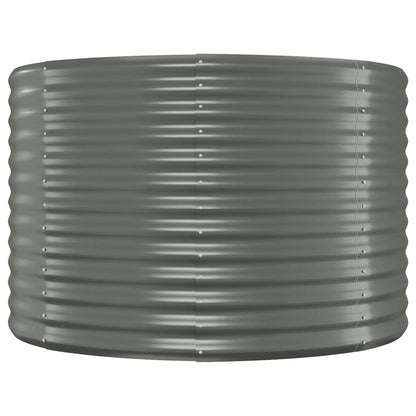 Garden Raised Bed Galvanised Steel 249x100x68 cm Grey