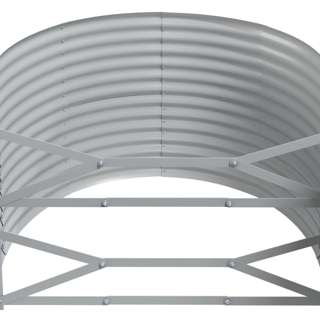Garden Raised Bed Galvanised Steel 249x100x68 cm Grey