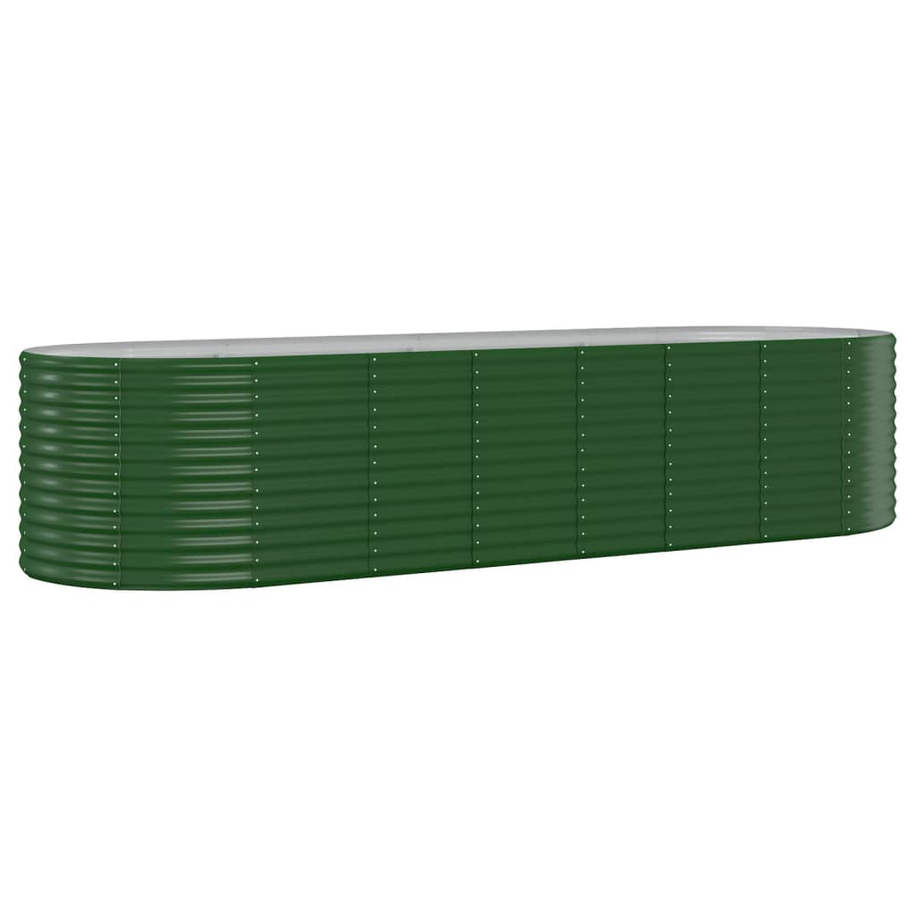 Garden Raised Bed | Green | Powder-coated steel | Large