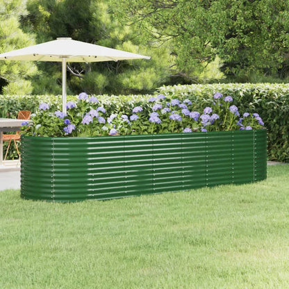 Garden Raised Bed | Green | Powder-coated steel | Large