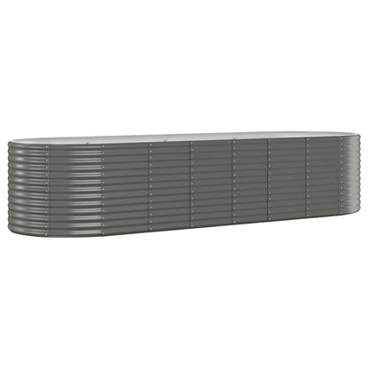 Garden Raised Bed | Grey | Powder-coated steel | Large | Planters