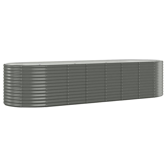 Garden Raised Bed | Grey | Powder-coated steel | Large | Planters