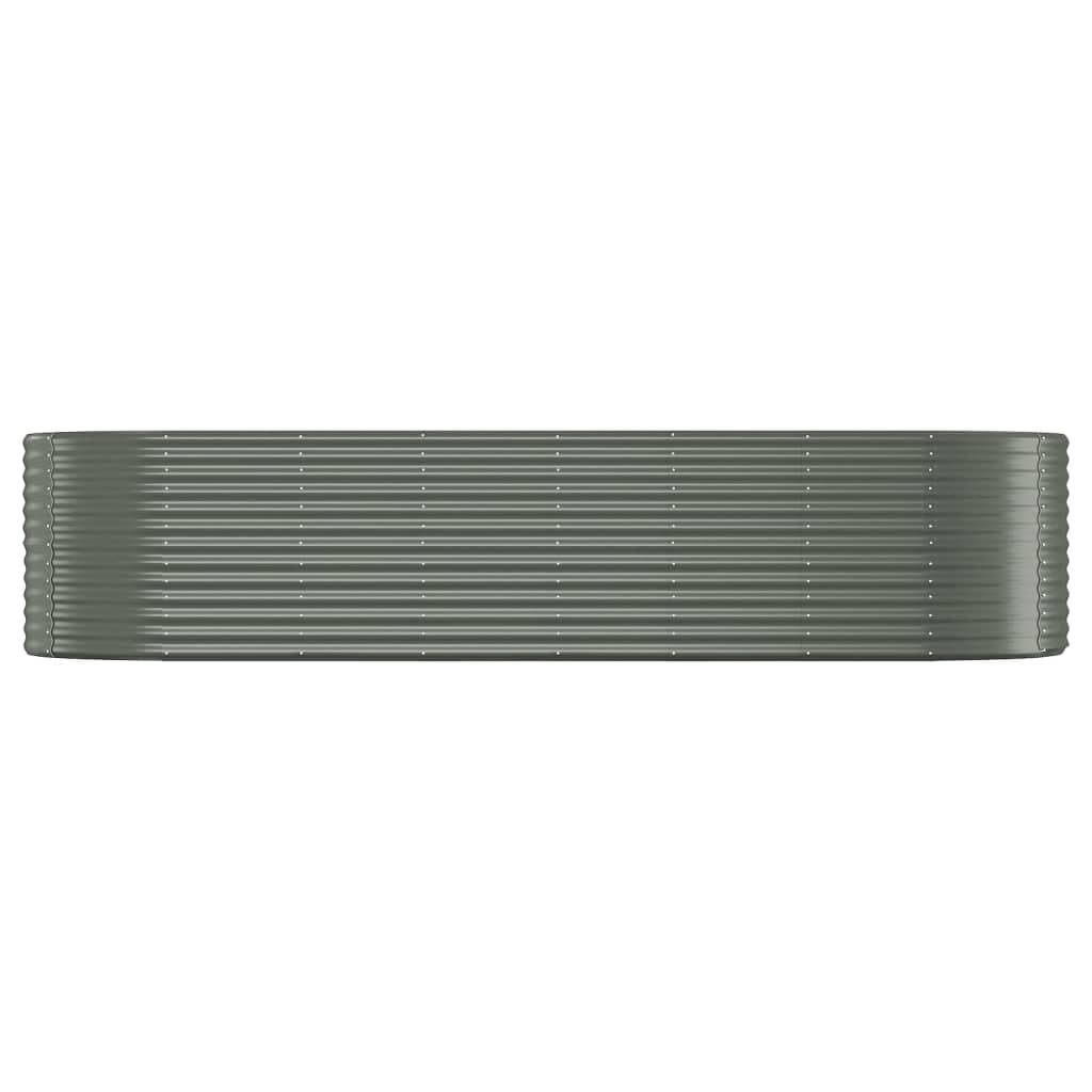 Garden Raised Bed | Grey | Powder-coated steel | Large | Planters