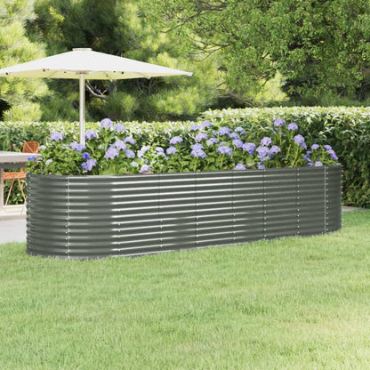 Garden Raised Bed | Grey | Powder-coated steel | Large | Planters