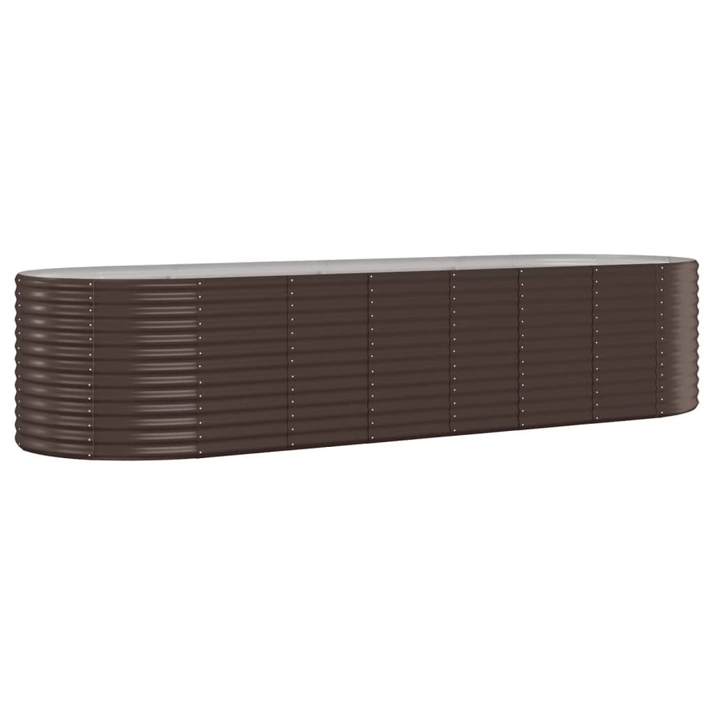Garden Raised Bed | Brown | Powder-coated steel | 322 x 100 x 68 cm