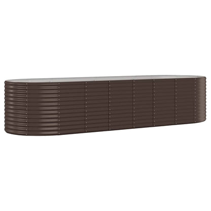 Garden Raised Bed | Brown | Powder-coated steel | 322 x 100 x 68 cm