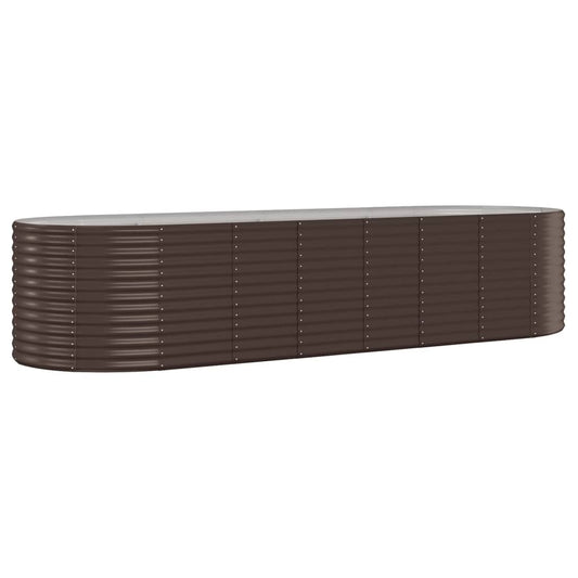 Garden Raised Bed | Brown | Powder-coated steel | 322 x 100 x 68 cm