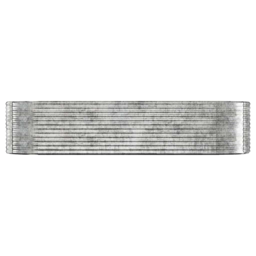 Garden Raised Bed Galvanised Steel 322x100x68 cm Silver