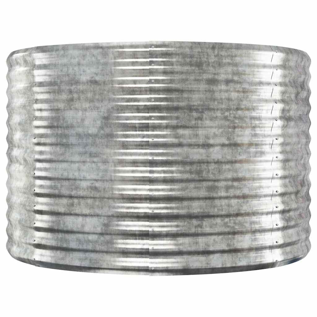 Garden Raised Bed Galvanised Steel 322x100x68 cm Silver