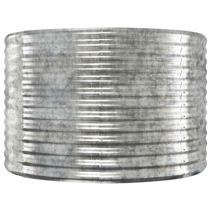 Garden Raised Bed Galvanised Steel 322x100x68 cm Silver
