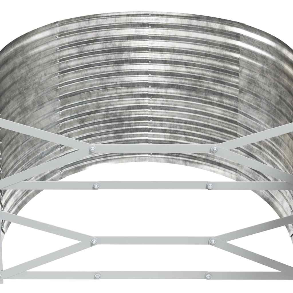 Garden Raised Bed Galvanised Steel 322x100x68 cm Silver