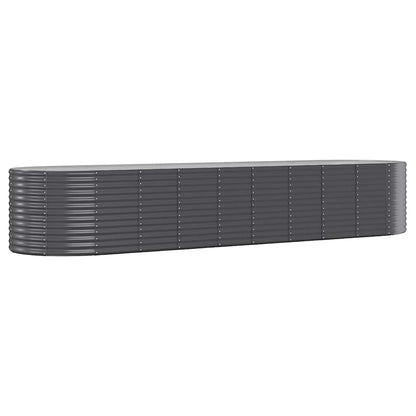 Garden Raised Bed | Anthracite | Powder-coated steel | 396x100x68 cm